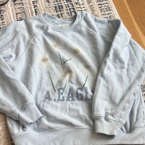 American Eagle Light Blue Sweatshirt